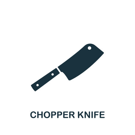 Chopper Knife icon. Monochrome simple Cooking icon for templates, web design and infographicsのイラスト素材