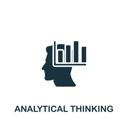 Analytical Thinking icon. Monochrome simple Personality icon for templates, web design and infographicsのイラスト素材