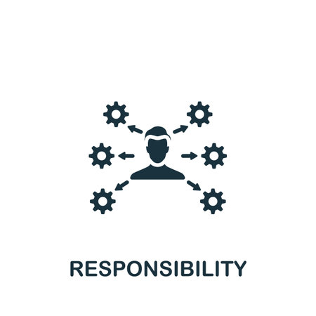 Responsibility icon. Monochrome simple Personality icon for templates, web design and infographicsのイラスト素材