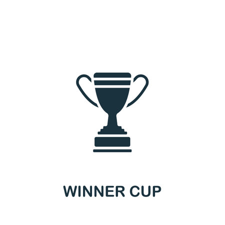 Winner Cup icon. Monochrome simple Success icon for templates, web design and infographicsのイラスト素材