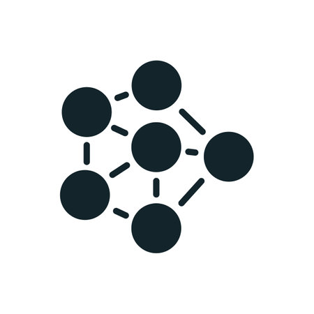 Artificial intelligence connecting dots in a network visualizedのイラスト素材
