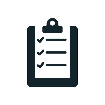 Clipboard showing check marks representing business managementのイラスト素材