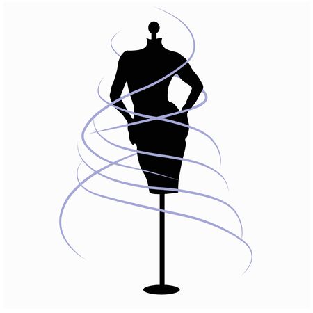 Vector stock illustration of a mannequin for clothing. Isolated on a white backgroundのイラスト素材