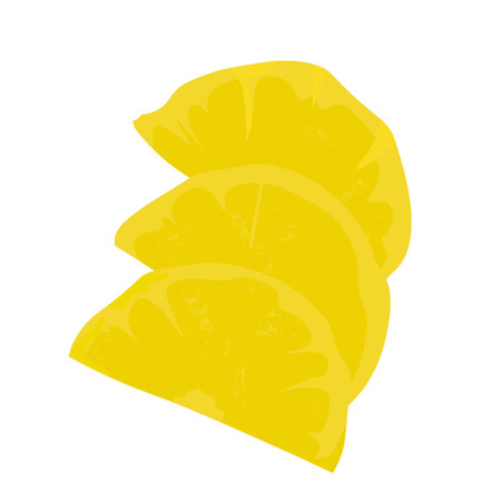 Daikon Radish Pickled vector illustration. Japanese pickles. Korean cuisine. Yellow pieces. Isolated on a white background.のイラスト素材