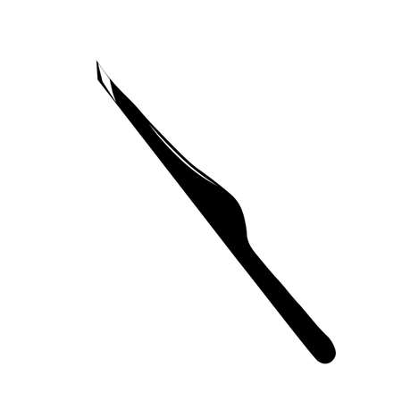 Tweezers vector stock illustration. the brow artist's tool. For plucking hair. Cosmetology. Isolated on a white background.のイラスト素材