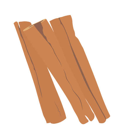 Cinnamon sticks vector stock illustration. isolated on a white background.のイラスト素材