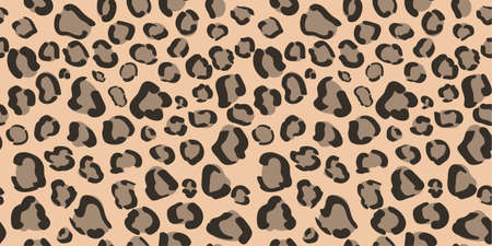Seamless leopard or cheetah print. Animal fur texture. Camouflage design paper.