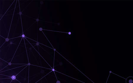 Very peri plexus line technology concept design. Abstract geometric pattern with particle connection. Light on nodes and points vector.のイラスト素材