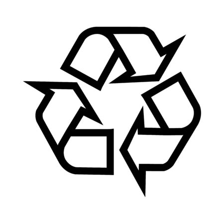 Sign recycle isolated on white background for different needs.のイラスト素材