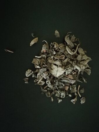 Green tea in black background . Copy space.の写真素材