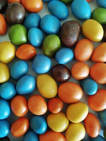 colorful jelly beans for background use for different designの写真素材