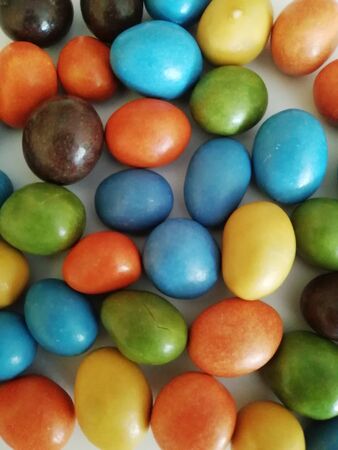colorful jelly beans for background use for different designの写真素材