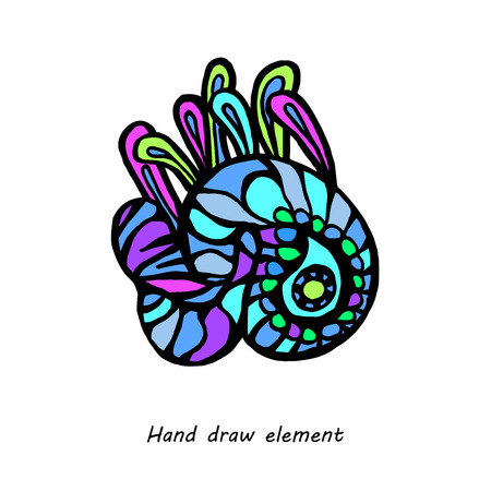 Hand draw abstract drawnのイラスト素材