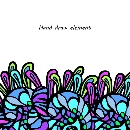 Hand draw abstract drawnのイラスト素材