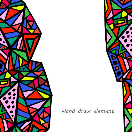 Hand draw abstract drawnのイラスト素材