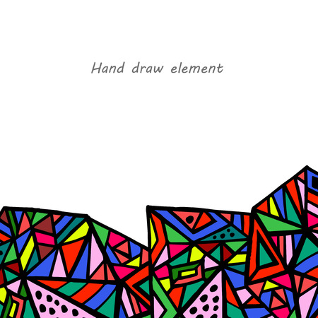 Hand draw abstract drawnのイラスト素材