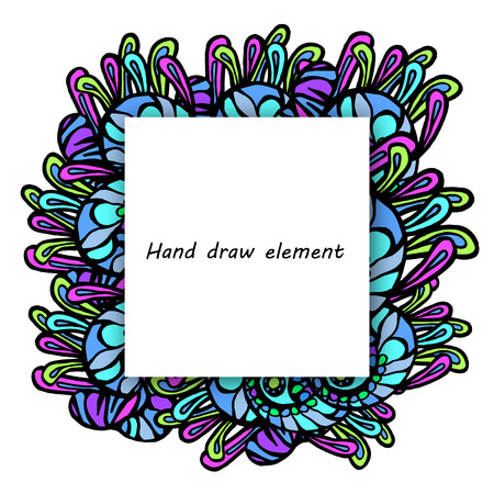 Hand draw abstract drawnのイラスト素材
