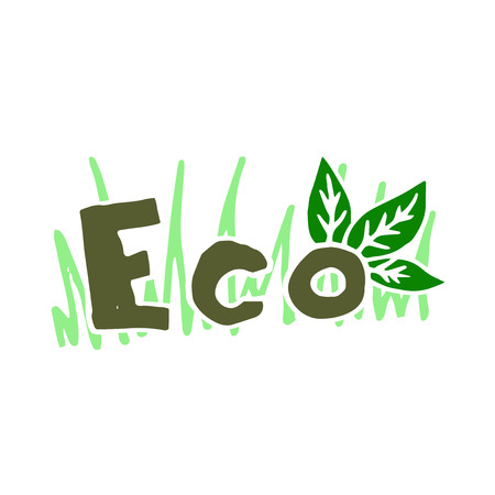 hand draw eco illustrationのイラスト素材