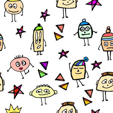 hand draw funny mensのイラスト素材