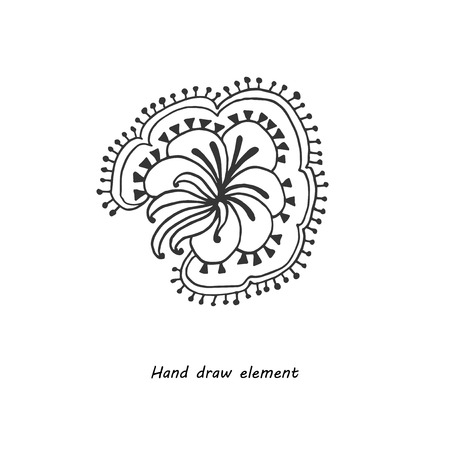 abstract flowers painted handsのイラスト素材