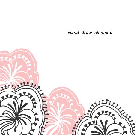 abstract flowers painted handsのイラスト素材