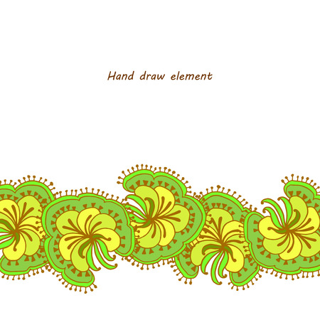 abstract flowers painted handsのイラスト素材
