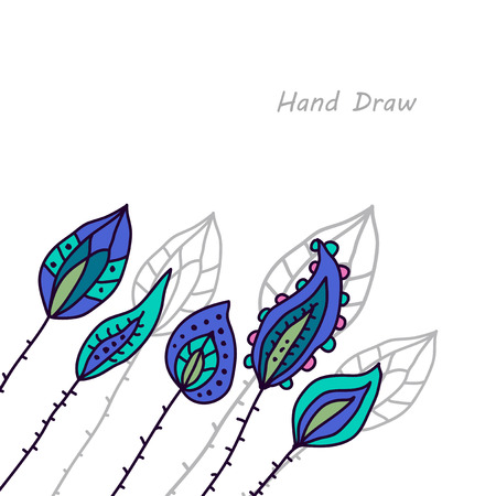 abstract flowers painted handsのイラスト素材