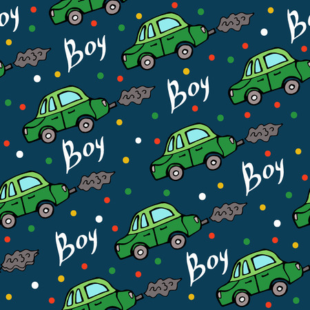 Seamless pattern of baby carのイラスト素材