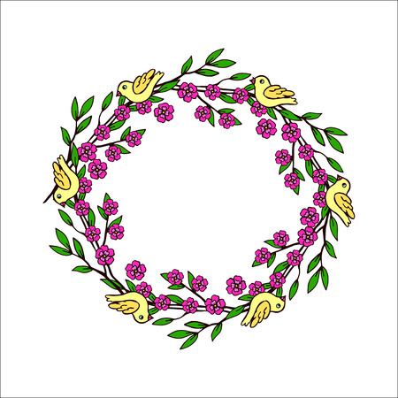 spring frameのイラスト素材