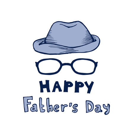 drawn by hand illustration for a fathers dayのイラスト素材