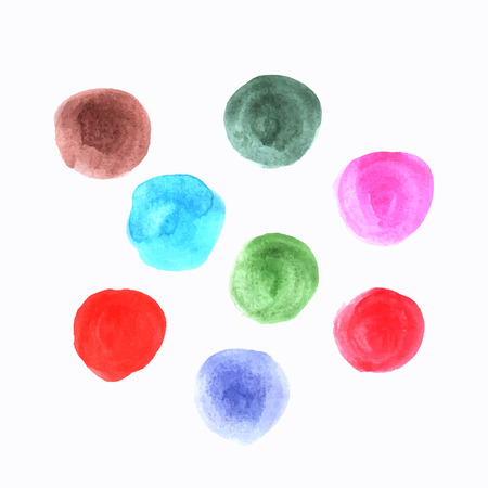 Drawn by hand watercolor splashのイラスト素材