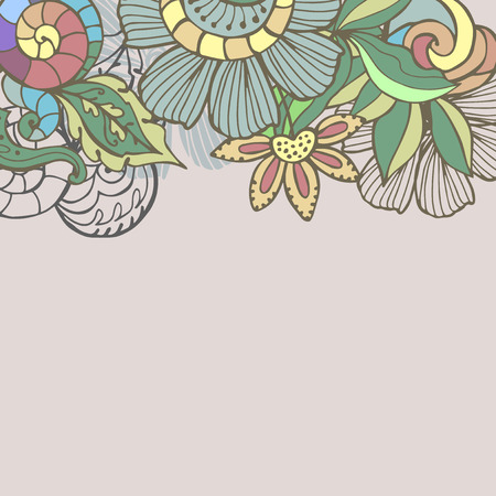 floral background with space for labelsのイラスト素材