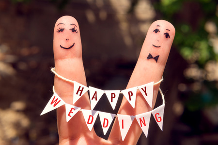 Funny men. The concept of wedding. Family. Loversの写真素材