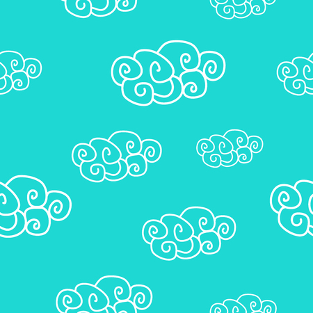 Seamless baby background for printing on fabric. Cloudsのイラスト素材