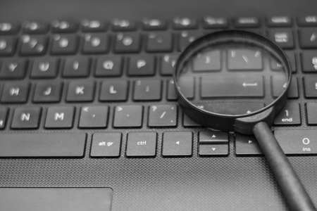 magnifier is on the laptop keyboard