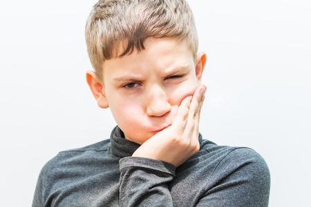 teenage boy. toothacheの写真素材