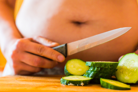 vegetable diet for weight loss. conceptの写真素材