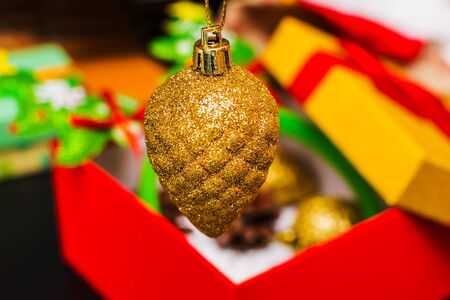 Christmas decorations and holiday attributesの写真素材