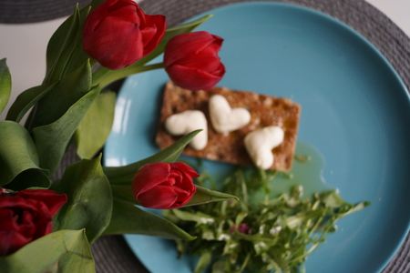 breakfast with loveの写真素材