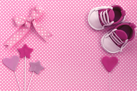 Baby Girl Pink Card Newborn Background Shower