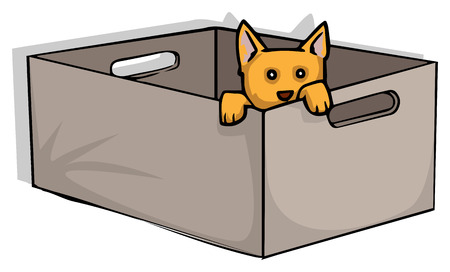 Cat in a Boxのイラスト素材