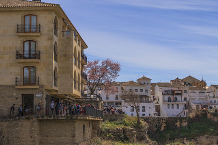 the picturesque city in springの写真素材