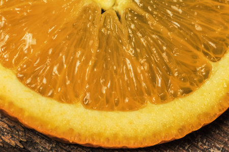 half a piece of orangeの写真素材