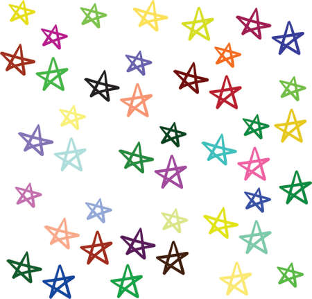 Cute hand draw school starsのイラスト素材