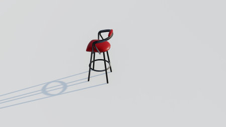 Rendering bar chairの写真素材