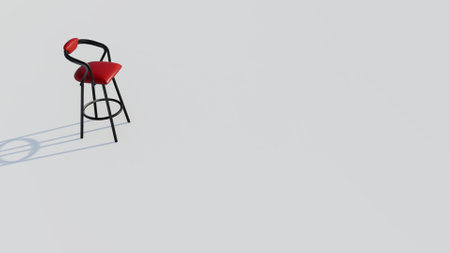 Rendering bar chairの写真素材