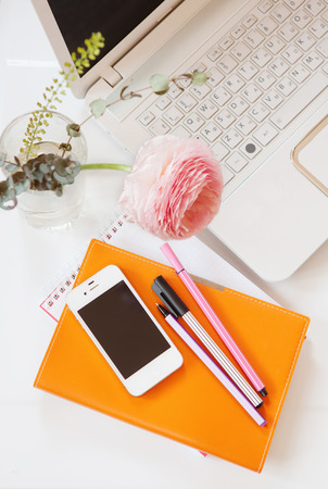Creative woman office place detailsの写真素材