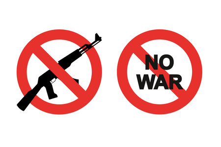 No war. No weapons. Vector illustrationのイラスト素材
