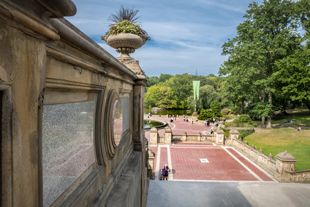 Central Park from Bethesda terraceのeditorial素材