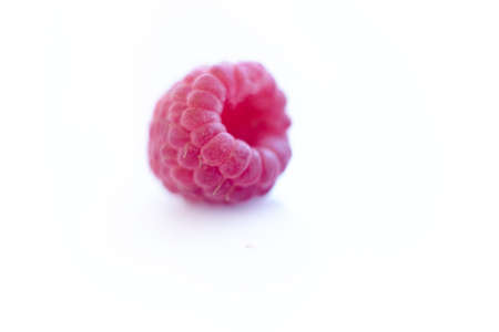Raspberry isolated on white background. Vegan food, detox conceptの写真素材